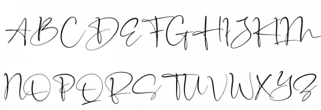 Senorita Signature फ़ॉन्ट अपरकेस
