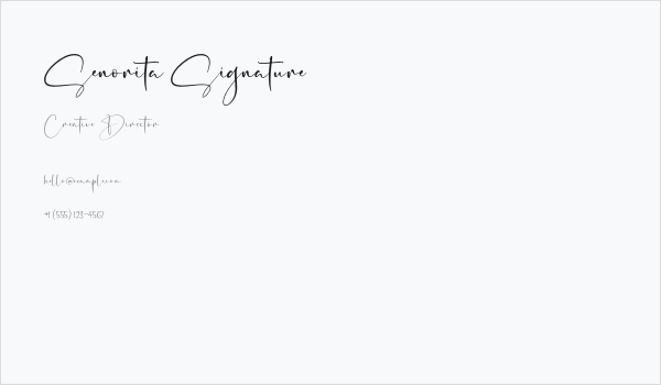 Senorita Signature Business Card