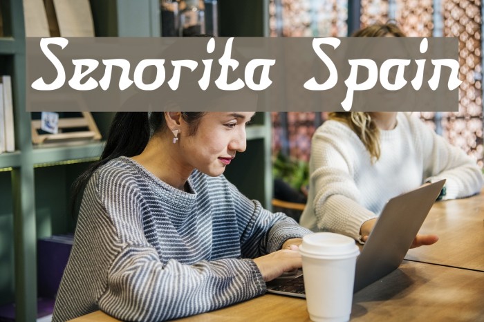Senorita Spain Font examples
