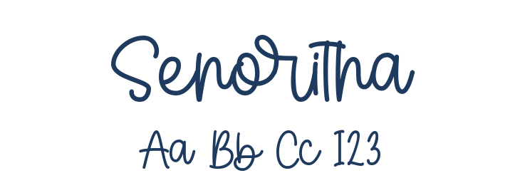 Senoritha Font Preview