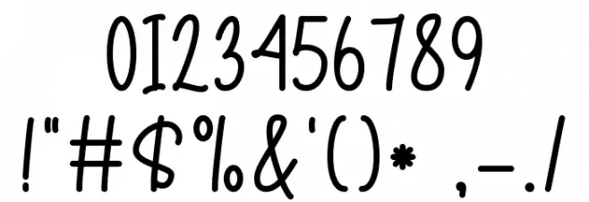 Senoritha フォント その他の文字