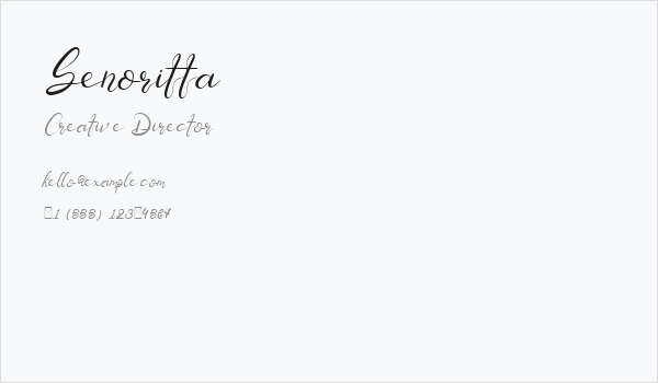 Senoritta Business Card