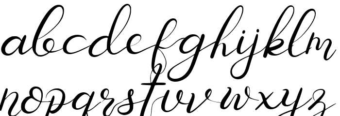 Senoritta Font LOWERCASE