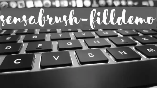 SensaBrush-FillDemo Font examples