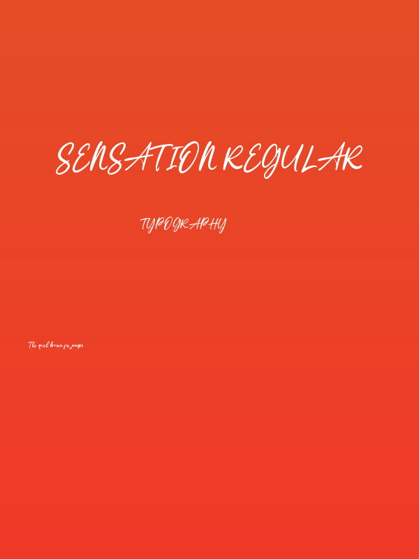 Sensation Regular Poster