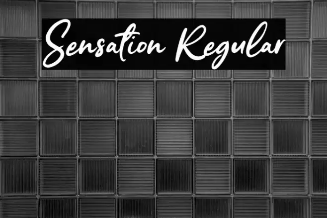 Sensation Regular Font examples