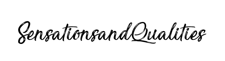 Sensations and Qualities Font