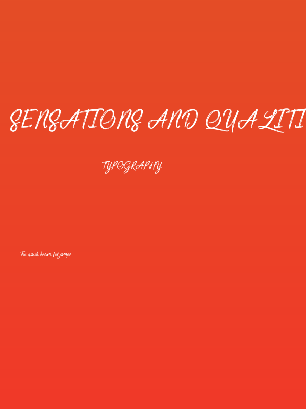 Sensations and Qualities Poster