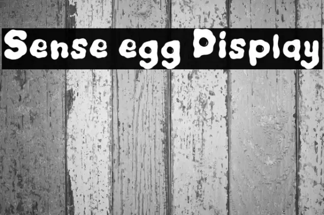 Sense egg Display Font examples