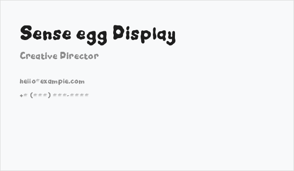 Sense egg Display Business Card