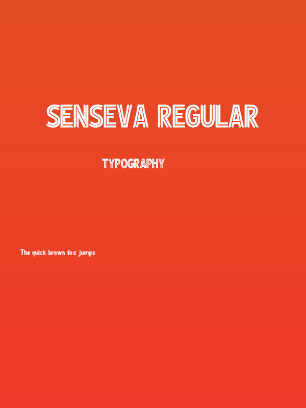 Senseva Regular Poster