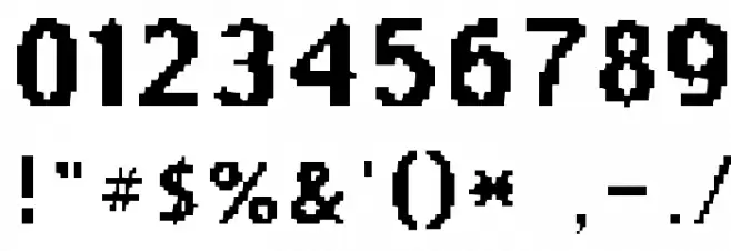 Sensible Data Font OTHER CHARS