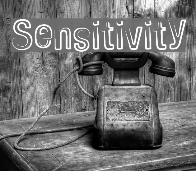 Sensitivity Font examples