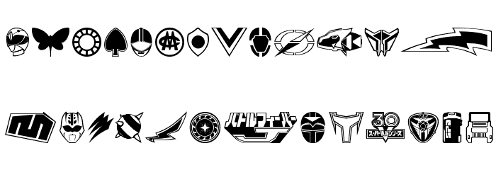 Sentai 30 Dingbats Font LOWERCASE