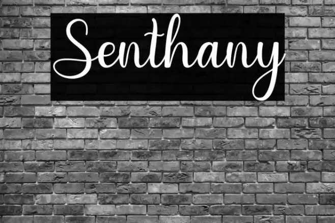 Senthany Font examples