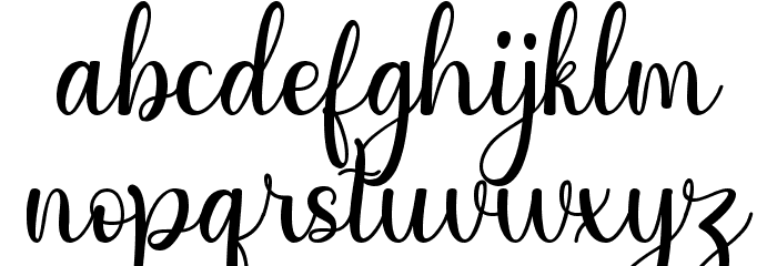 Senthany Font LOWERCASE