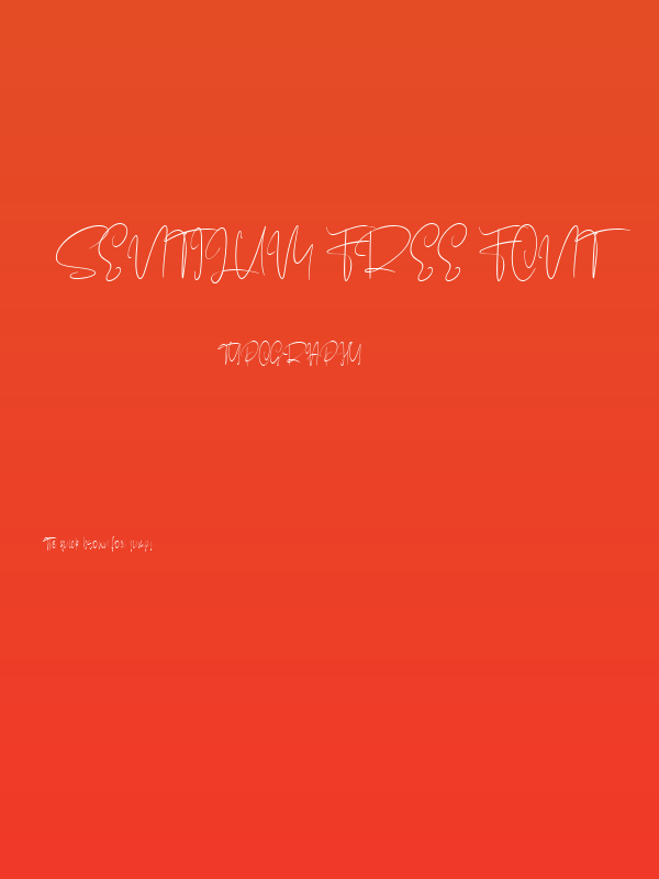 Sentilum Free Font Poster
