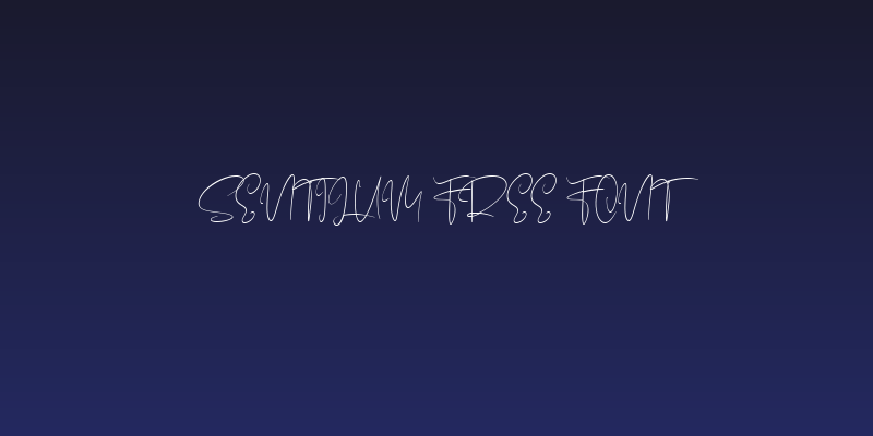 Sentilum Free Font Social Header