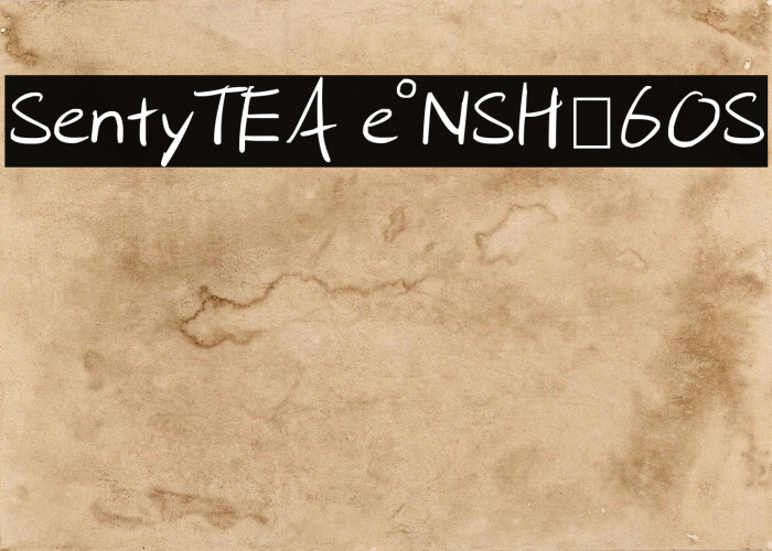 SentyTEA e°„‚NSHƒ6OS Font examples