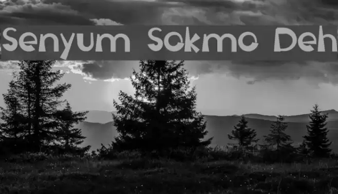 Senyum Sokmo Deh Font examples