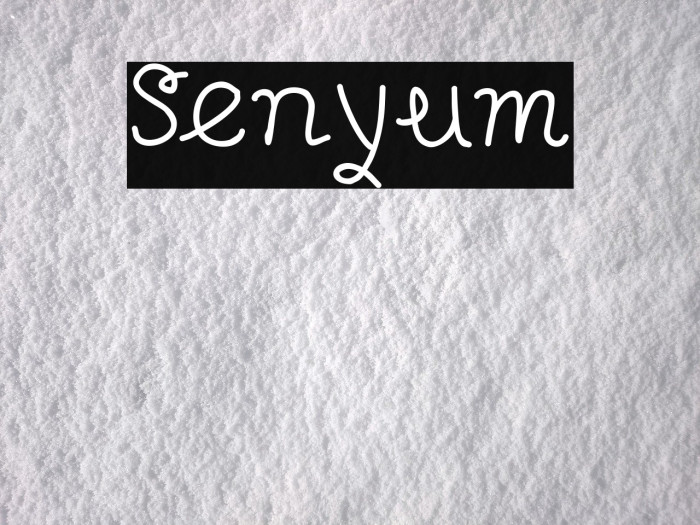 Senyum Schriftart examples