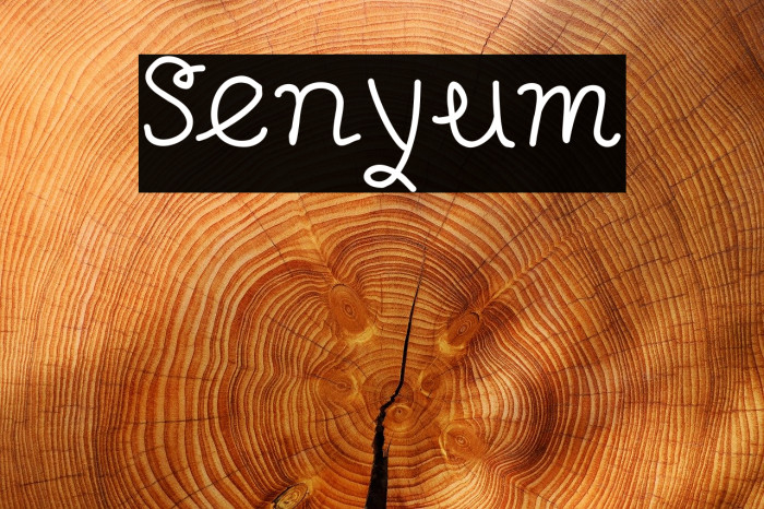 Senyum Schriftart examples