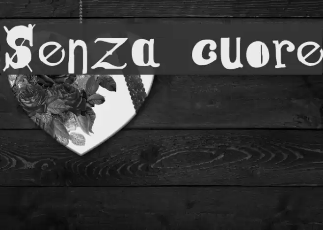 Senza cuore Font examples
