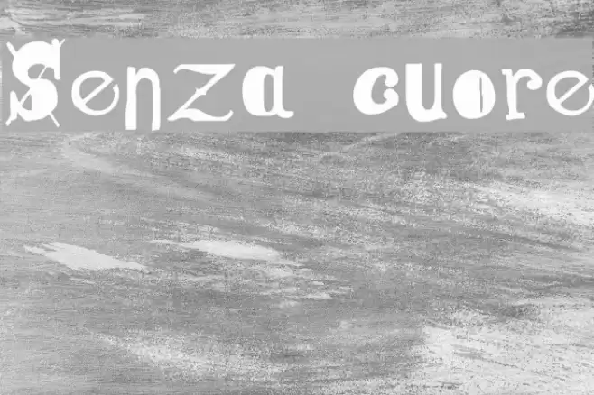 Senza cuore Font examples