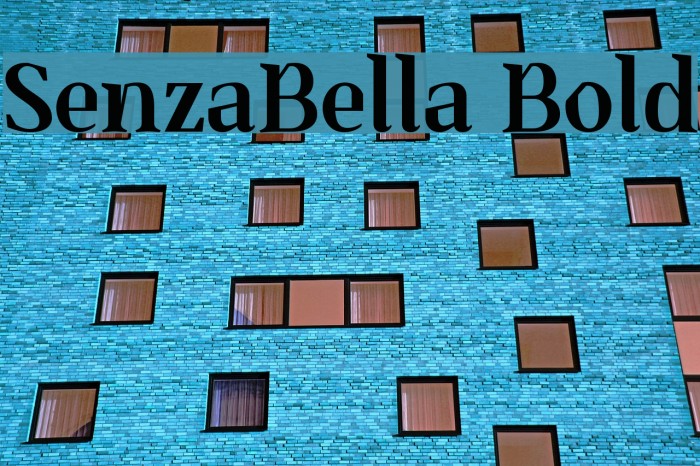 SenzaBella Bold Font examples