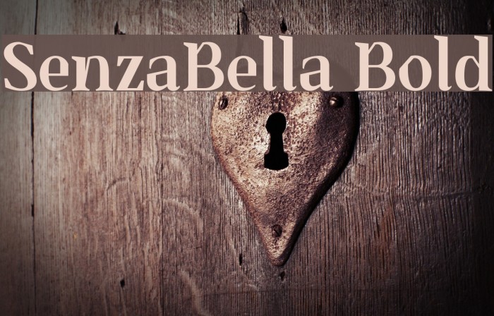 SenzaBella Bold Font examples