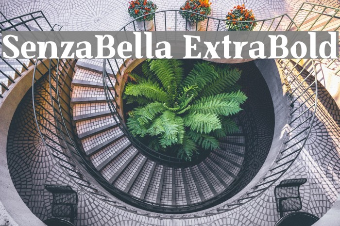 SenzaBella ExtraBold Font examples
