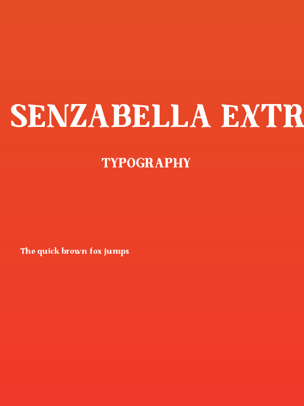 SenzaBella ExtraBold Poster