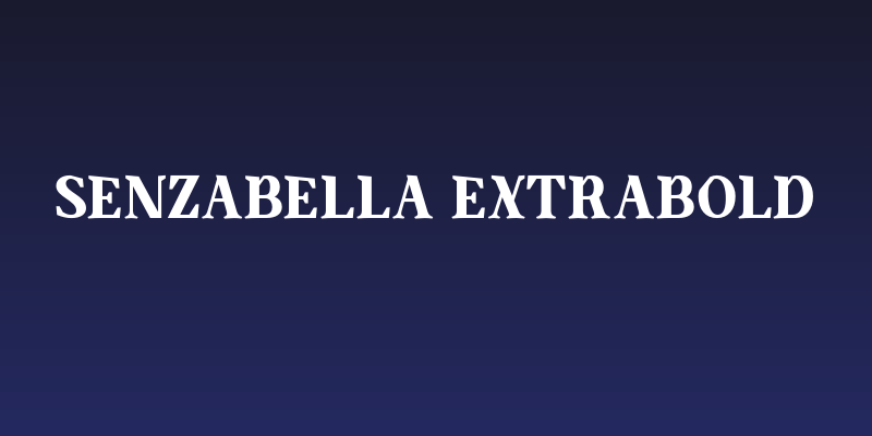 SenzaBella ExtraBold Social Header