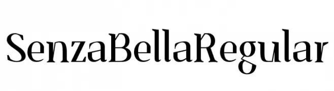 SenzaBella Regular  Free Fonts Download