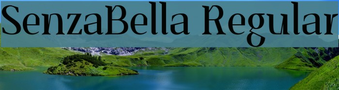 SenzaBella Regular Font examples