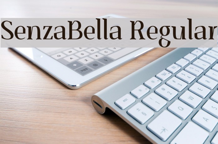 SenzaBella Regular Font examples