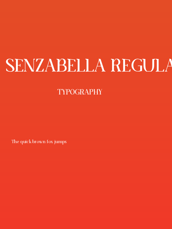 SenzaBella Regular Poster