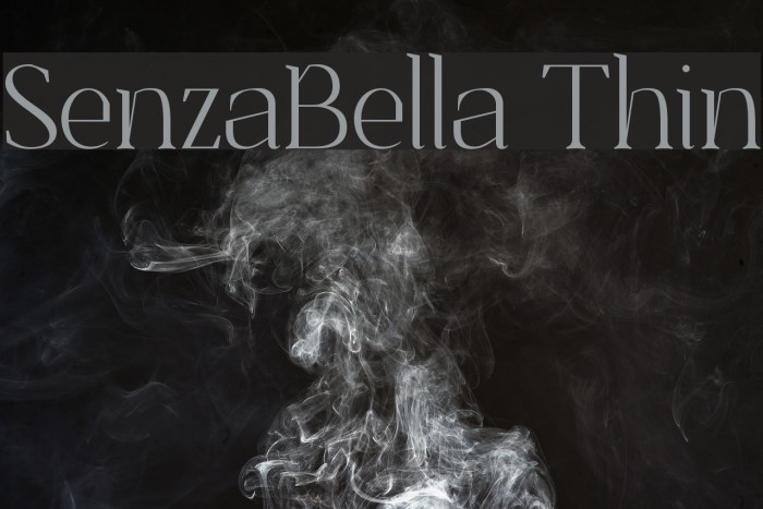 SenzaBella Thin Font examples