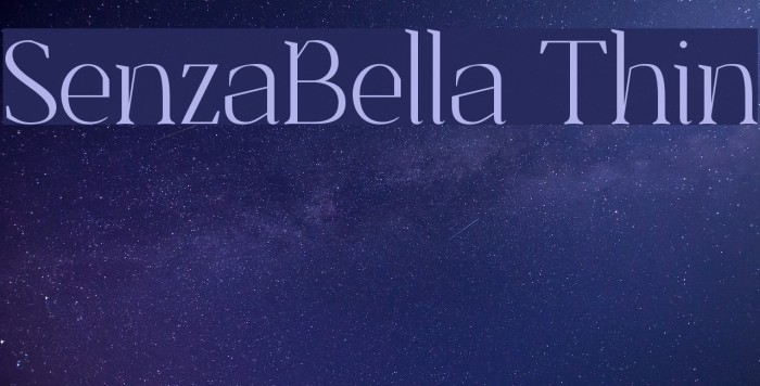 SenzaBella Thin Font examples