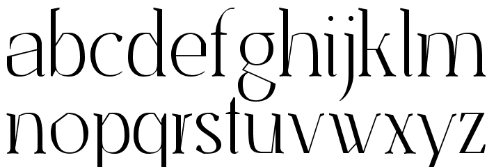 SenzaBella Thin Font LOWERCASE