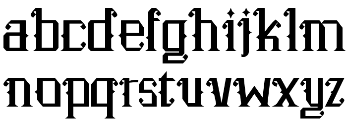 Senzana Font LOWERCASE