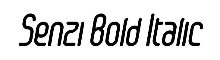 Gobold font. SENZI logo. SENZI. Bold italic font