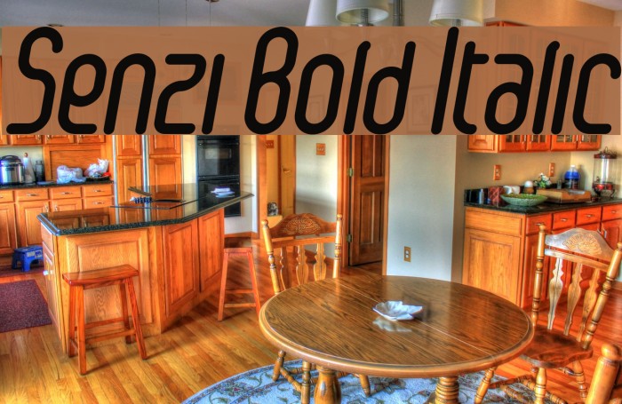 Senzi Bold Italic Font examples
