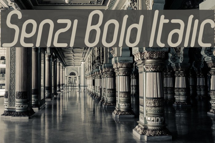 Senzi Bold Italic Font examples
