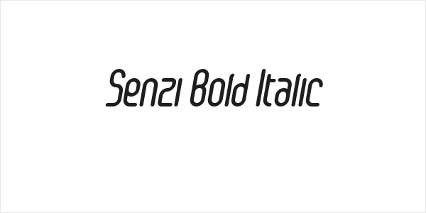 Senzi Bold Italic Logo
