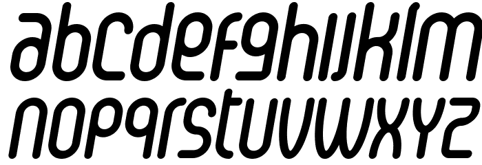 Senzi Bold Italic Font LOWERCASE