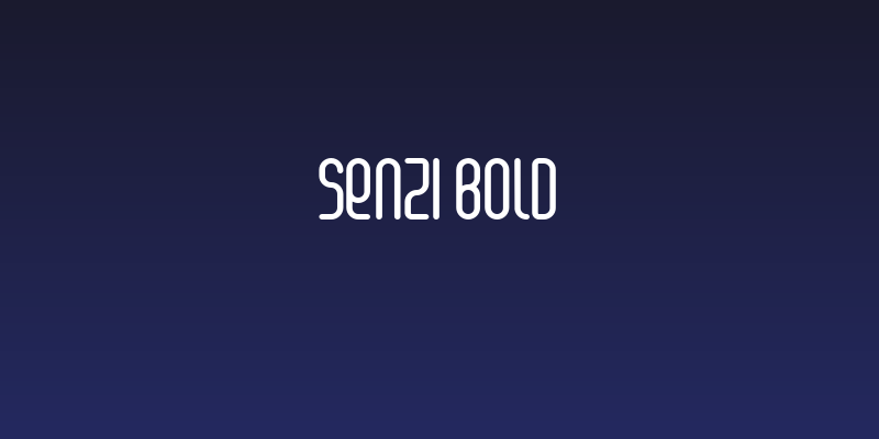 Senzi Bold Social Header