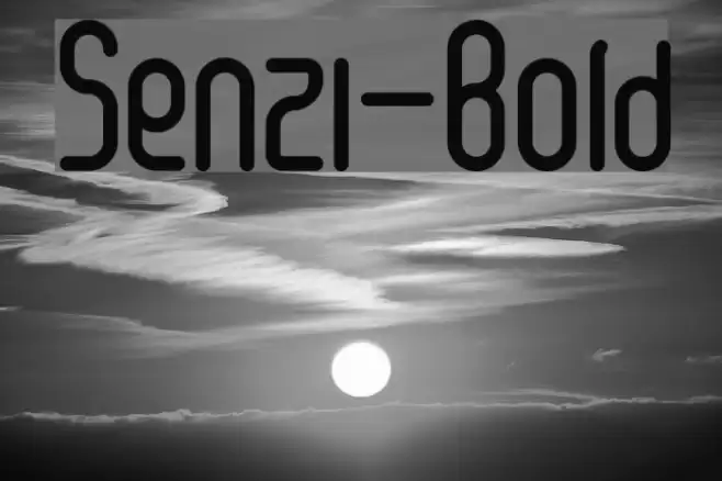 Senzi-Bold Font examples