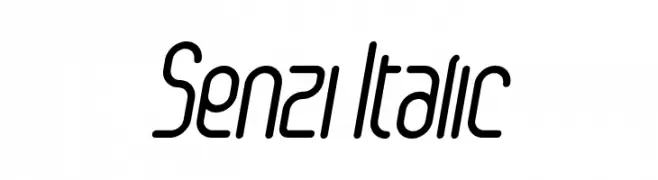 Senzi Italic  Frei Schriftart Herunterladen