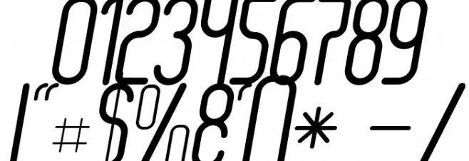 Senzi Italic Font OTHER CHARS